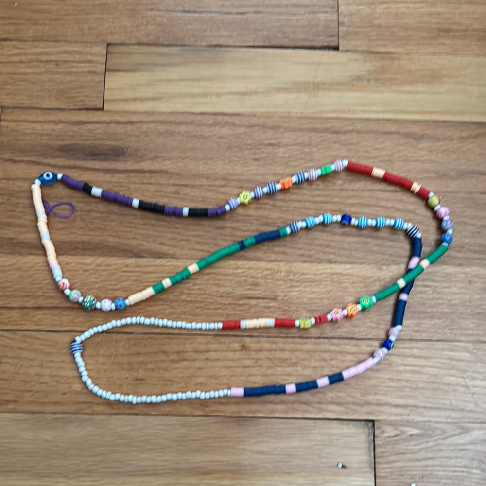 Colorful Beaded Crossbody Phone Holder/ Lanyard